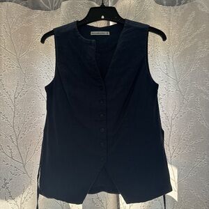 Abercrombie & Fitch Navy Sleeveless Blouse
